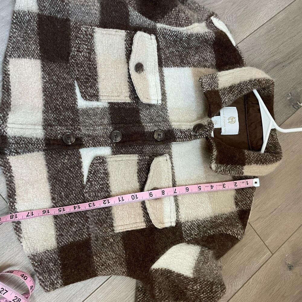 House of Harlow 1960 Plaid Jacket in Brown and Cream - Picture 7 of 8